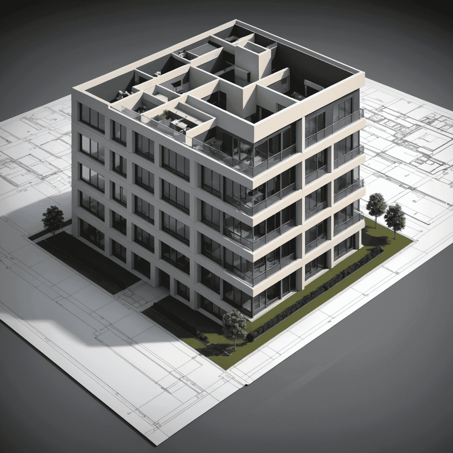 AutoCAD interface displaying a detailed architectural 3D model